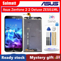 Salmatt หน้าจอจอ LCD แบบดั้งเดิมสำหรับ Asus Zenfone 2/2,ZE551ML ดีลักซ์หน้าจอสัมผัสดิจิไทเซอร์แทนการประกอบสำหรับ Asus Zenfone 2 2 ZE551ML ZE551ML แสดงผลหน้าจอ