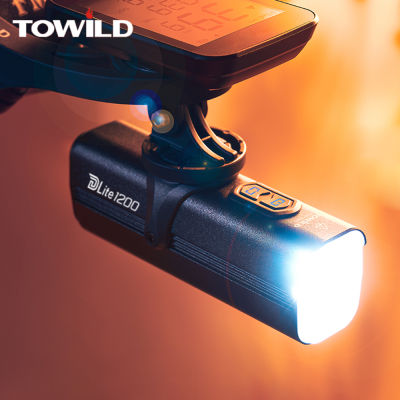 TOWILD DLite 1200 Flood
 ลำแสงโฟกัสรีโมทคอนโทรลอัจฉริยะ4000MAh แบตเตอรี่ชนิด C ชาร์จได้สายใช้ในจักรยาน MTB ไฟจักรยาน