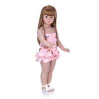 【YF】 bebes doll with 78 CM Huge Stand Doll Toddler Baby Girls All Body Silicone Lifelike Boneca Dressed Up Princess Child Playmate
