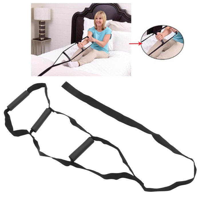 Bed Ladder Strap, 3 Handle Adjustable Ergonomic Flexible Sit Up Rope