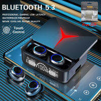 ?ปลา + Gratis Ongkir?หูฟัง M90ใหม่โปร TWS Headset Gaming Bluetooth พลังงานพร้อมไมโครโฟนหูฟังไร้สายสัมผัส5.3เกมเมอร์