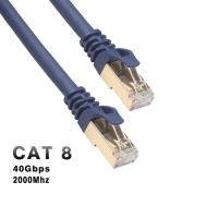 Cat8สายเคเบิลอีเทอร์เน็ตเครือข่ายสายเคเบิลเสริมแลน SFTP 40Gbps ความเร็วสูง RJ45