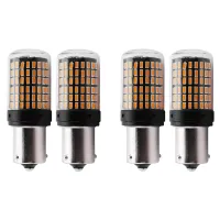 4Pcs Super Bright No Hyper Flash 1156 Canbus Car Led Light Ba15S PY21W 144Smd 3014 Chips Signal Light Led Backup Bulbs