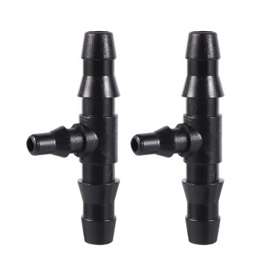 ；【‘； 20Pcs Micro Garden Irrigation 4/7 Mm Change To 3/5Mm Barb Connector Tee 1/4 1/8 Plastic Hose Connector Joint Irrigation Tool