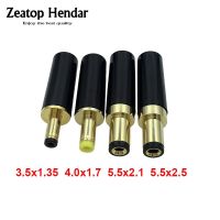 1Pcs Gold Plated 5.5 x 2.5 / 5.5 x 2.1 / 4.0x1.7 / 3.5 x 1.35 mm DC Power Jack Male Plug Connector for Welding Linear Power Line  Wires Leads Adapters