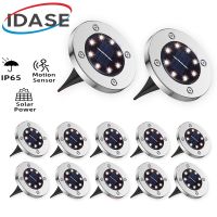 【LZ】❀✓❀  Solar Power Enterrado Lâmpada de Chão 4-16 LED Branco Quente Lâmpada Ao Ar Livre Path Way Garden Decking Lâmpadas Subterrâneas Drop Shipping