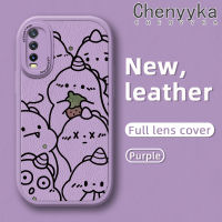 เคส Chenyyka สำหรับ Vivo Y20 Y20i Y20s Y20 2021 Y12a Y20S G Y20T Y20S M Y20S รูปการ์ตูนรูปไดโนเสาร์น่ารักดีไซน์ใหม่ซิลิโคนนิ่มหนังเคสฝาหลังคลุมทั้งหมดเลนส์ Y12s กันกระแทก