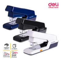 Deli 0476 Effortless Stapler เครื่องเย็บกระดาษ 25 แผ่น ปรับระยะการเย็บได้ 2 ระยะ รุ่นประหยัดแรง 50% ที่เย็บ เครื่องเย็บ