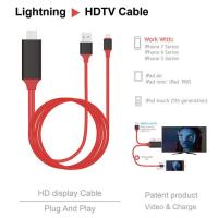 Lightning Connect to HDMI TV AV Cable Adapter for iPhone 8 7 6 iPad Mini