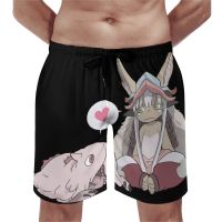 2023 newin Nanachi Made in Abyss Mitty Board Shorts High Quality Love Partner Anime Manga Japan Print Beach Short Pants Elastic Waist