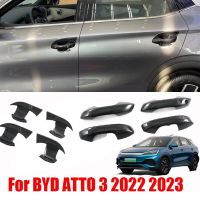 RHD LHD สำหรับ BYD YUAN บวก ATTO 3 2022 2023 ABS ที่จับประตูด้านนอกรถยนต์สติกเกอร์ติดขอบประตู