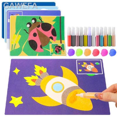 ชุด Kreatif Lukisan Pasir Montessori Menggambar Mainan Anak-Anak Belajar Pendidikan Buku Mewarnai Unak Anak Perempuan Mainak-Anak
