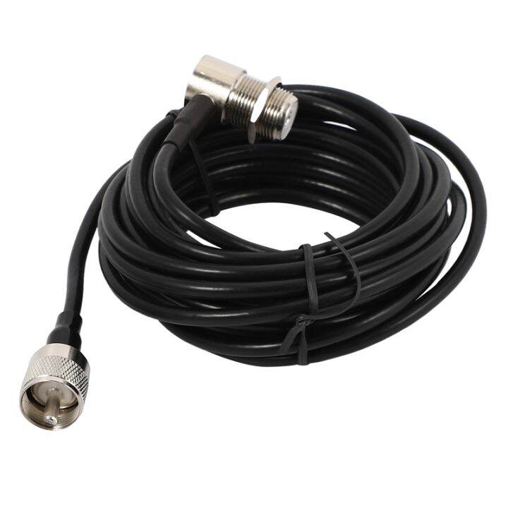 16ft-rg58-pl259-uhf-to-so239-connectors-for-car-radio-mobile-antenna-mount-cable