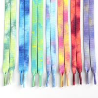 1Pair Color Tie Dyed Shoelaces Canvas Leisure Time aj1 Air Force One Men 39;s Sports Shoes Adaptation Women 39;s Fashion 5Colors