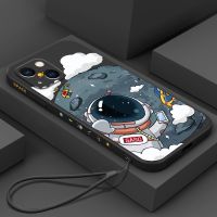 เคส ไอโฟน เคสไอโฟน 14 PRO MAX นักบินอวกาศสีดำ เคสไอโฟน11 13 เคสโทรศัพท์ซิลิโคนขอบเหลี่ยม เคสไอโฟน12 เคสFORApple astronaut iPhone13 max เคสไอโฟน7พลัส caseiPhone11promax se2020