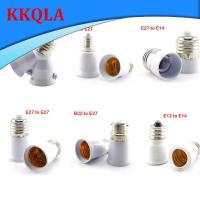 QKKQLA 5pcs E27 GU10 G9 B22 E14 E12 Converter Led Lamp Bulb Base Conversion Holder E27 to E14 Socket Adapter