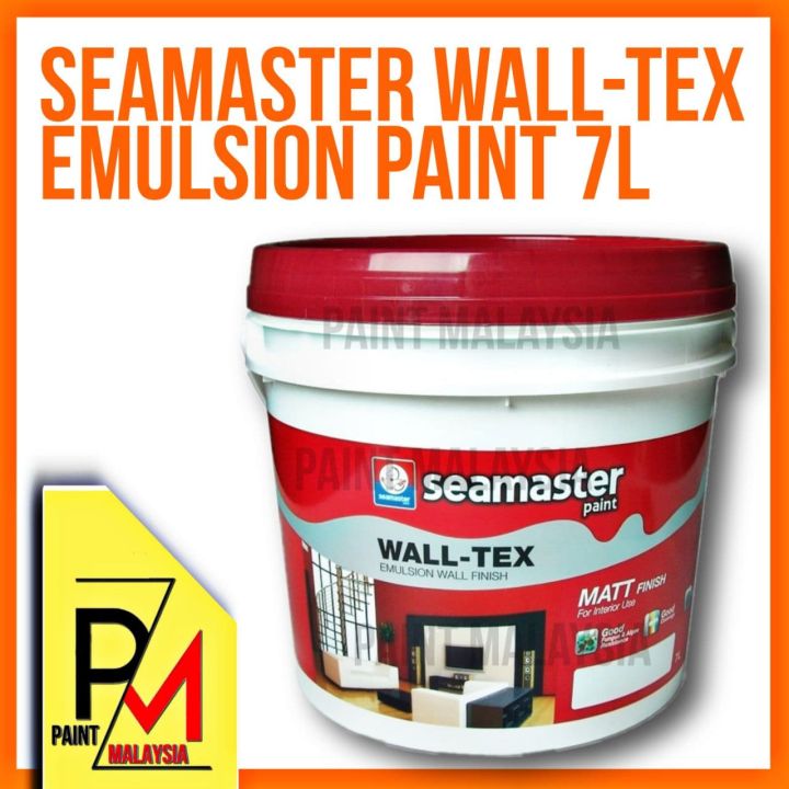 SEAMASTER Wall-Tex Emulsion Paint 7700 7L Interior Wall Surface ...