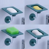 Drain Soap Box Sponge Storage Punch Free Wall-mounted Drainage Soap Dish Adjustable Soap Container For Bathroom Accessories Soap Dishes