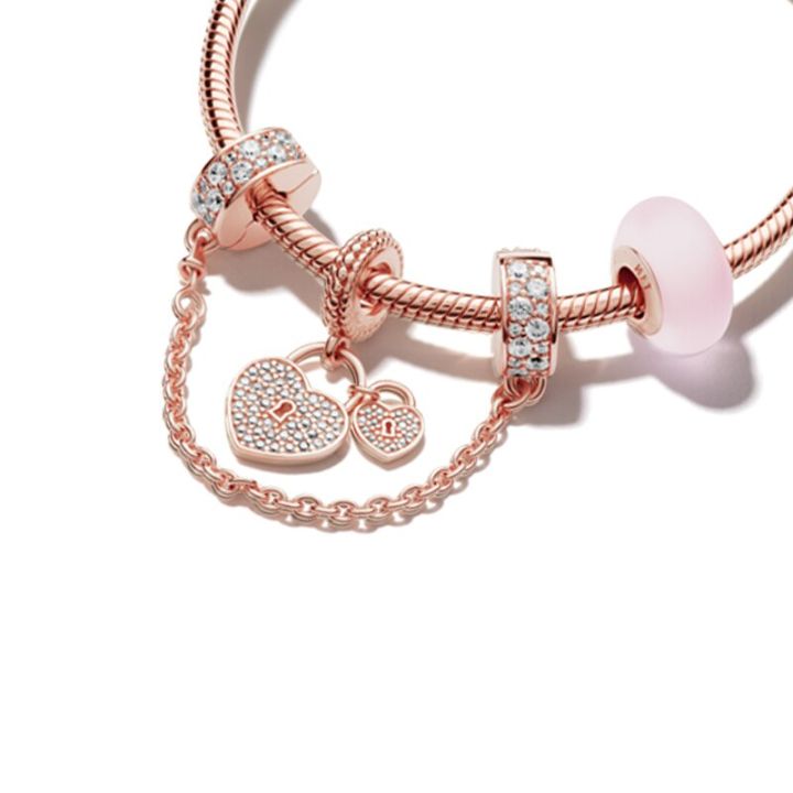 lr-2022-trend-new-products-fashion-rose-gold-love-guardian-bracelet-set-key-charm-making-womens-jewelry-gifts