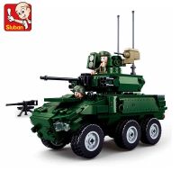 382Pcs Military Land Force EBRC Infantry Fighting Vehicle Creative Building Blocks War Chariot Car Brinquedos Bricks Boys Toys Building Sets