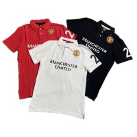 ﹊ Less popular football England man united ear off the official campaign t-shirts with short sleeves POLO day single leisure embroidery LOGO