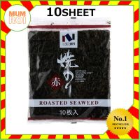 NICONICO NORI YAKINORI AKA 10SHEET (7770) สาหร่ายทะเลย่าง เกรดสแตนดาร์ด ROASTED SEAWEED อร่อยเยี่ยม เปี่ยมคุณภาพ Mumroi