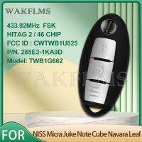 ที่ห้อยกุญแจรถศิลปะ CWTWB1U825ขนาด433เมกะเฮิรตซ์ PCF7952A ลูกบาศก์ Juke Note ใบไม้ระบบ Navara Renault Alaska 285E3-1KA9D TWB1G662