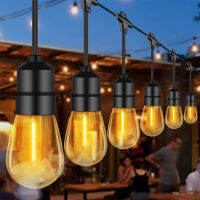 LED Festoon Bulb String Light IP65กันน้ำกลางแจ้ง S14 Bulb String Lights สำหรับ Street Garden Backyard Holiday Lighting