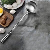 Soup Ladle, Wok Spatula,the Longer Handle Shovel Spoon Rustproof, Heat Resistance, Integral Forming Durable Stainless