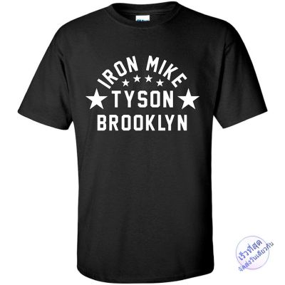 ข้อเสนอพิเศษ มวย Tyson Iron Mike Brooklyn Boxing Gym Training Black T-Shirt teeคอกลม แฟชั่น ผ้าฝ้ายแท้ เสื้อยืด cotton1  4UUX