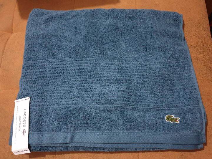LACOSTE Bath Towel Blue Green In Color 30 x 54 Inches From USA Lazada PH