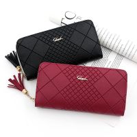 【CW】✈  Money Coin Purse Card Holder Leather Clutch Wallet Large Capacity Wristlet HandBags