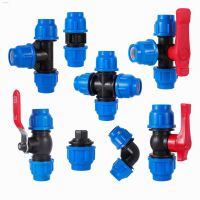 ◕ Inner Diameter 20mm PE Pipe Fittings Tee Elbow 4-Way Quick Connector Greenhouse Agriculture Irrigation Water Pipe Connectors