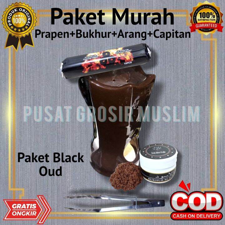 Paket Buhur Ekonomis Ben Aboe Bakr Jufri Series Black Oud + Arang ...