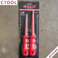 ชุดไขควงช่างไฟฟ้าหุ้มฉนวน มี2ชิ้นแฉก-แบน 002E Solo ของแท้100% - Authentic Two Pieces Insulated Screwdriver Set - ซีทูล Ctoolhardware