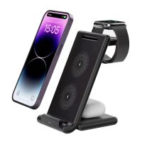 Fast Wireless Charger 3 in 1 Wireless Charging Station for iPhone 14 Pro Max/14 Pro/14 Plus/13/12/11/X/8 AirPods 3/2/Pro iWatch