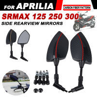 Untuk Aprilia Srmax300 Srmax 300 SRMAX 300 125 250 Srmax250ข้างมีมอเตอร์ไซด์กระจกกระจกมองหลังติดแฮนด์ด้านข้าง