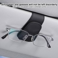 【cw】hot Car Glasses Holder Clip Sunglasses Leather Eyeglasses Hanger Ticket ！