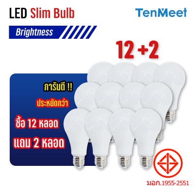 ร้าน TOTO.NET หลอดไฟLED  ใช้งานไฟบ้าน 220V หลอดบับ LED SlimBulb light ขั้วเกลียว E27 แบบยกเซ็ท 3W#5W#7W#9W#12W#15W#18W#24W#30W# ประหยัดไฟ