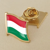 Hungary Hungarian Flag Crystal Drop Rubber Badge Brooch Flag Brooch of the World All-metal Brooch Copper Brooch Collection