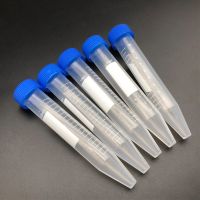 【YF】✠♛  20Pcs/Pack10mL Plastic Screw Cap Flat Bottom Centrifuge Test Tube with Scale Centrifugal Tubes Laboratory Fittings