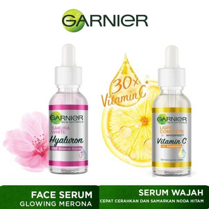 GARNIER Face Serum Sakura White Hyaluron & Light Complete Vitamin C 30x