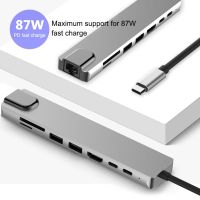 ✤✣ 8-In-1 Type C Hub USB C USB 3.0 Ports USB 2.0 Port SD/TF Card Reader USB-C Power Delivery for MacBook Pro 3.1 Splitter