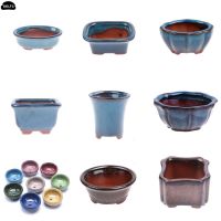 Stoneware Flowerpot Chinese Style Bonsai Pots Breathable Stoneware Bonsai Pots With Hole Bonsai Training Flowerpot Ceramic Craft