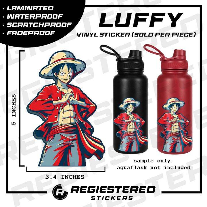 Monkey D Luffy Hopestyle Vinyl Sticker Waterproof Aquaflask Tumbler ...