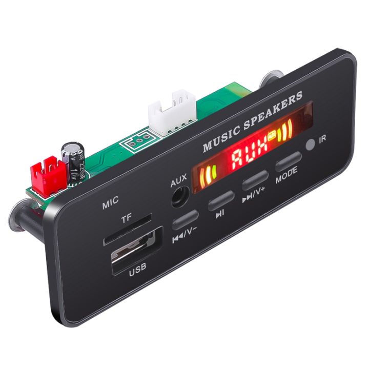 12V Car Bluetooth Decoder Board Tf Card Fm Radio Mp3 Audio Module for Car  Remote Music Speaker Usb Power Supply 