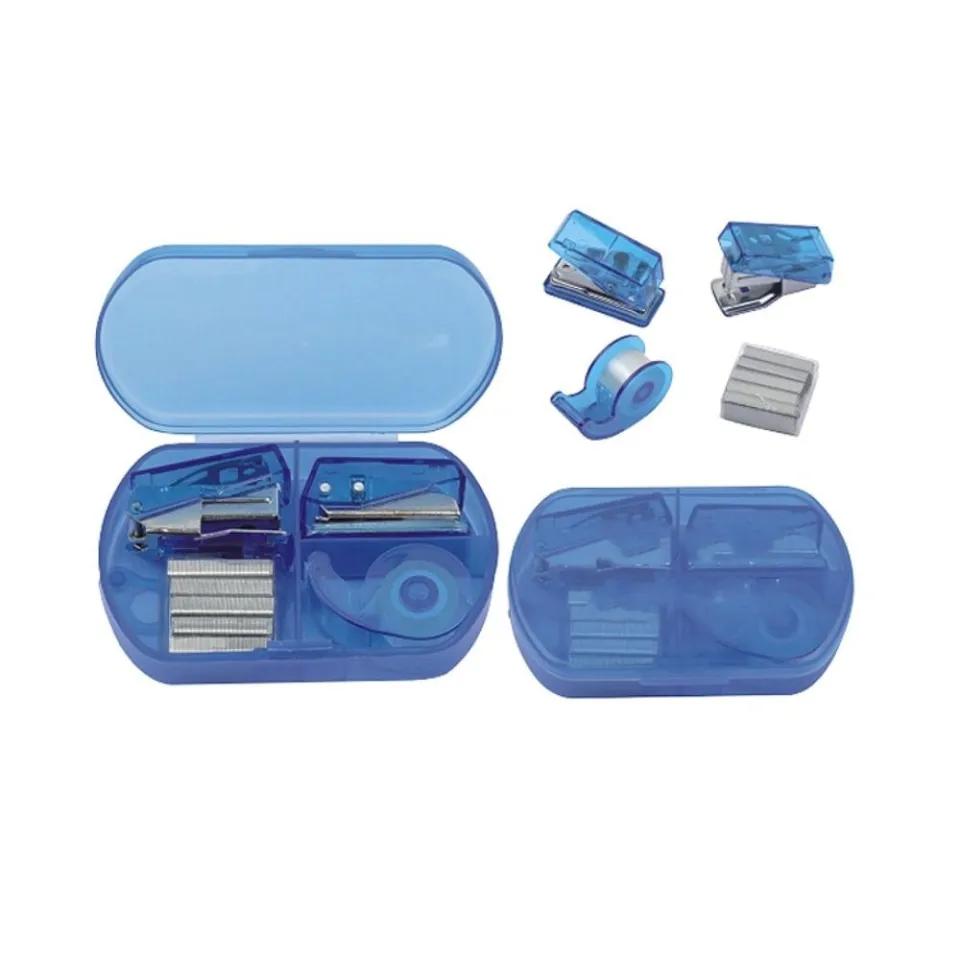 Blue Mini Office Supply Kits Colleagues Plastic Metal Office