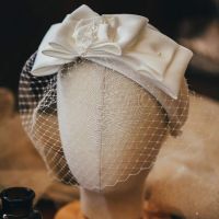 New Elegant Handmade Satin Mesh Headband Bridal Wedding Headwear Guest Clothing Jewelry Accessories Korea Japan Black White Hair Accessories