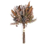 Artificial Flowers Arrangements Fake Plants Bouquets With DeadwoodTwig Home Decor With Acorns Pine Cones For Thanksgiving Craf