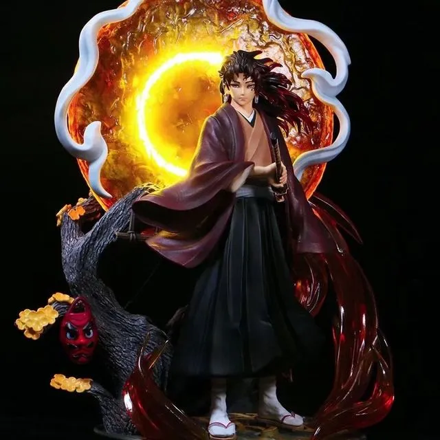 40cm Anime Demon Slayer Figure Kokushibo Tsugikuni Yoriichi PVC Action ...